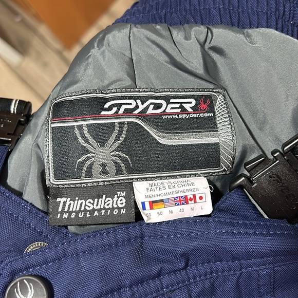 Mens Spider ski snowboard pants overalls navy blue medium - Picture 8 of 9